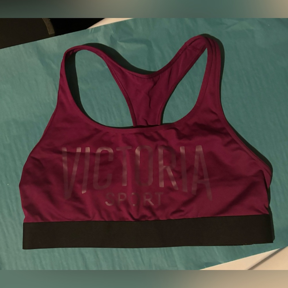 Victoria Secrets Racerback Sports Bra Dark Pink Size Medium
